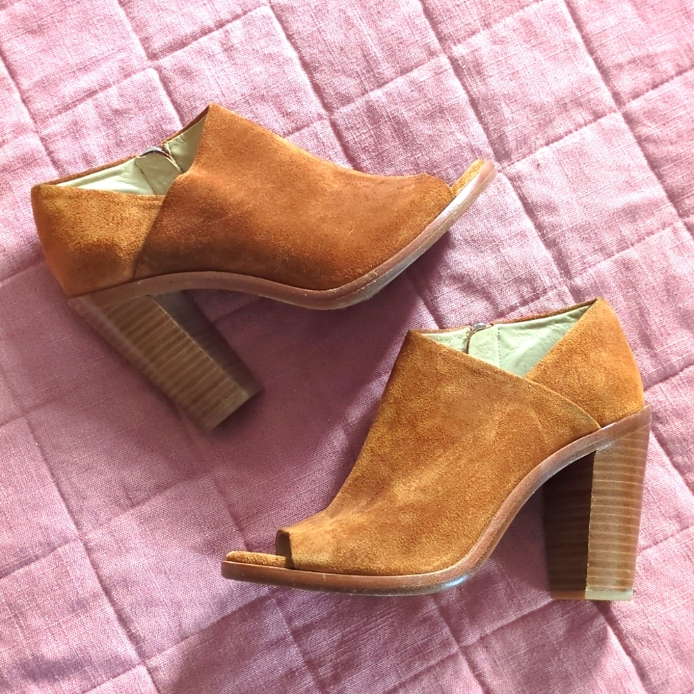 Rag & Bone | Mabel suede peep toe booties